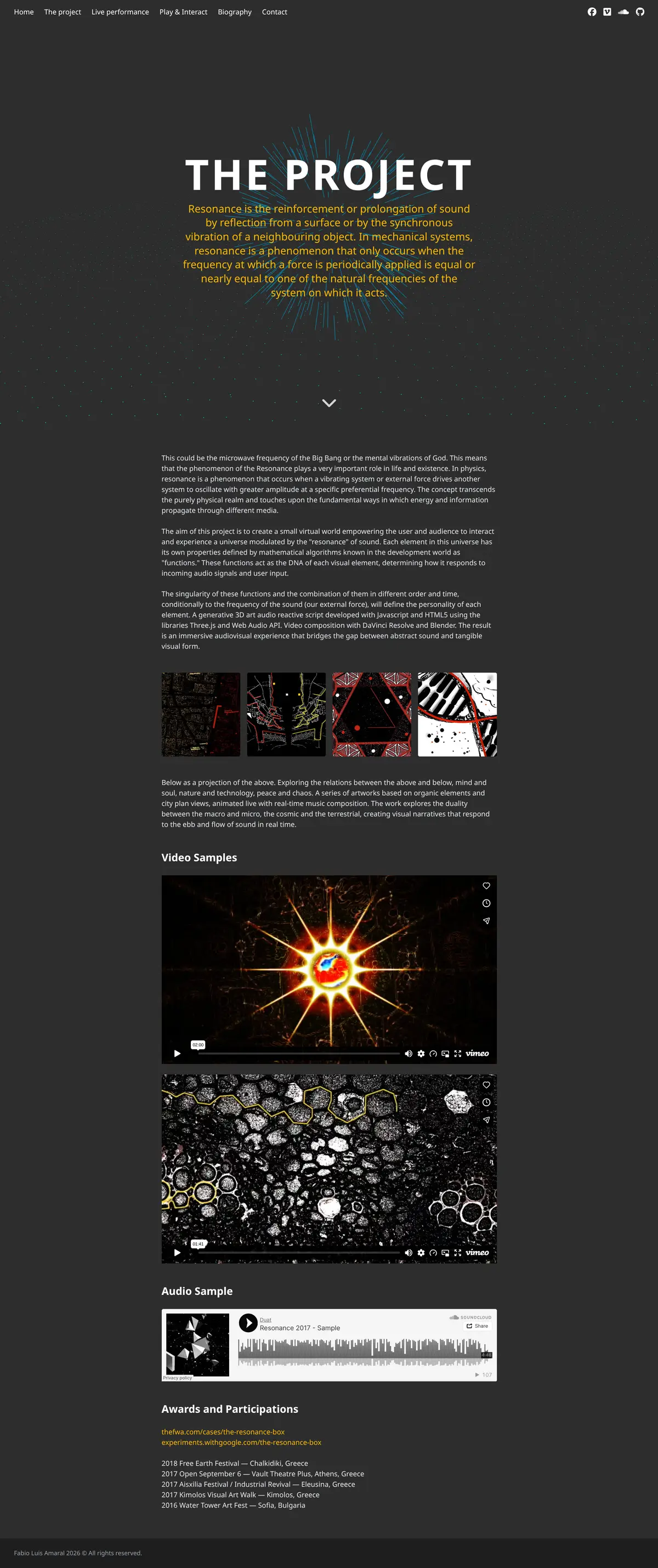 Resonance - Audio Visual Live Performance